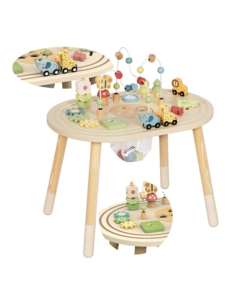 TOOKY TOY Drewniany Stolik Aktywności Safari
