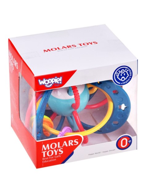 WOOPIE BABY Zabawka Sensoryczna 2w1 Gryzak Grzechotka Montessori