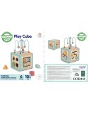 WOOPIE GREEN Drewniana Kostka Aktywności Multifunkcyjna Edukacyjna Sorter