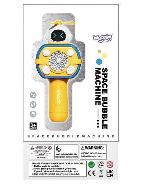 WOOPIE Maszyna Astronauta do Robienia Baniek Mydlanych Różowy