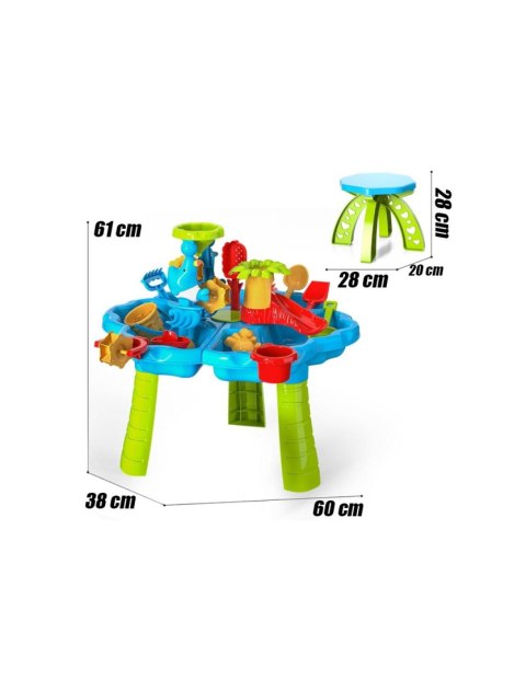 WOOPIE Stolik Wodny z Krzesełkiem 16 Akcesorii