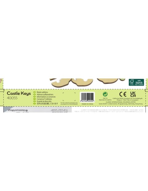 CLASSIC WORLD Drewniana Układanka Montessori Sensoryczna Klucze i Zamki do Dopasowania