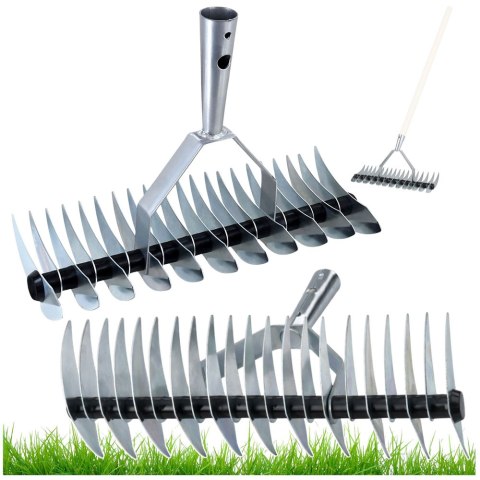 LEAN Aerator Wertykulator Ogrodowy Ręczny Do Trawnika Dwustronny LEAN 34 cm