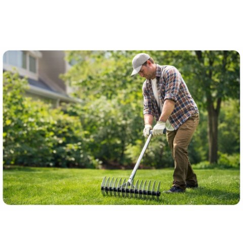 LEAN Aerator Wertykulator Ogrodowy Ręczny Do Trawnika Dwustronny LEAN 34 cm