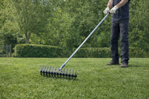 LEAN Aerator Wertykulator Ogrodowy Ręczny Do Trawnika Dwustronny LEAN 34 cm