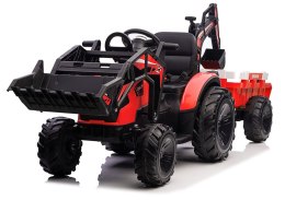 LEAN CARS Koparka Z Naczepą Na Akumulator SX2068 Czerwona