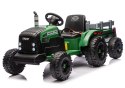 LEAN CARS Traktor Na Akumulator CH9959B Z Przyczepą Ciemno Zielony 24V