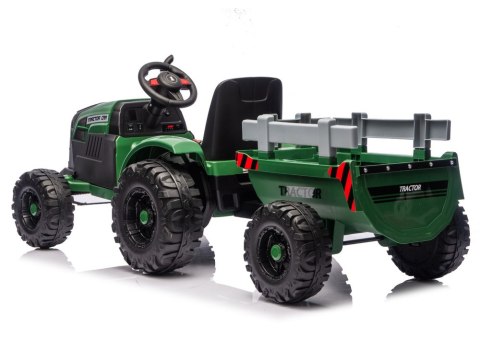 LEAN CARS Traktor Na Akumulator CH9959B Z Przyczepą Ciemno Zielony 24V