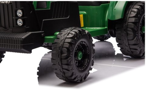 LEAN CARS Traktor Na Akumulator CH9959B Z Przyczepą Ciemno Zielony 24V