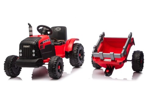 LEAN CARS Traktor Na Akumulator CH9959B Z Przyczepą Czerwony 24V