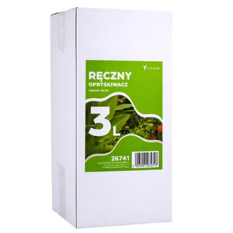 LEAN Ręczny Opryskiwacz Ciśnieniowy Do Podlewania Nawożenia Opryskiwania LEAN 3L