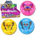 LEAN Toys Elastyczna Piłka Do Odbijania Z Kauczuku Konfetti Motyl Świeci Mix 9 cm