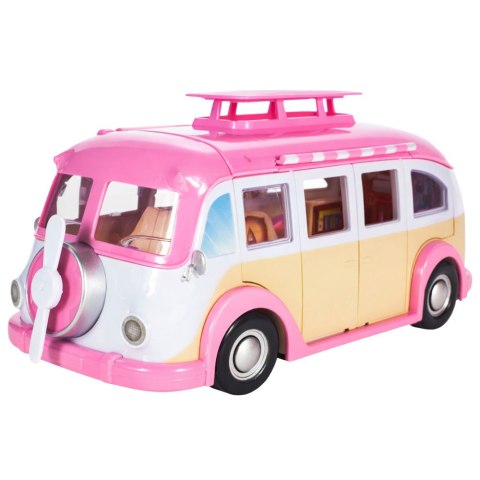 LEAN Toys Kamper Lodziarnia Ica Cream Car Dla Lalek Rozkładany Różowy