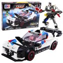 LEAN Toys Klocki Konstrukcyjne Samochód Sportowy Robot 2W1 Biały 320 el.