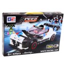 LEAN Toys Klocki Konstrukcyjne Samochód Sportowy Robot 2W1 Biały 320 el.