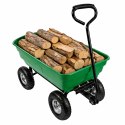 LEAN Wózek Ogrodowy Transportowy Wyjmowana Odchylana Taca Zielony 120 kg