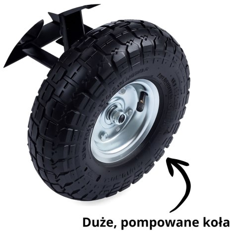 LEAN Wózek Ogrodowy Transportowy Wyjmowana Odchylana Taca Zielony 120 kg