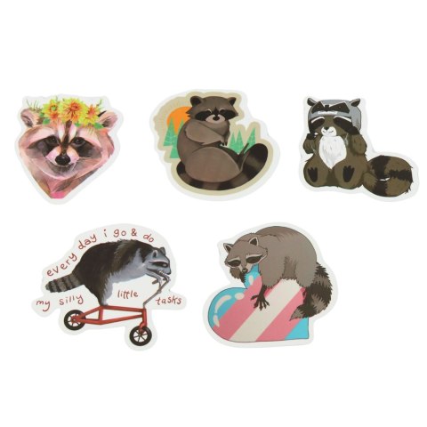 LEAN Zestaw Naklejki Z Szopem Dekoracyjne Różne Motywy 50 szt. 7-8 cm