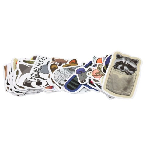 LEAN Zestaw Naklejki Z Szopem Dekoracyjne Różne Motywy 50 szt. 7-8 cm