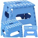 LEAN Stołek Składany Podnóżek Stopień Taboret Antypoślizgowy Niebieski 24x19 cm
