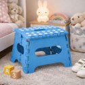 LEAN Stołek Składany Podnóżek Stopień Taboret Antypoślizgowy Niebieski 24x19 cm