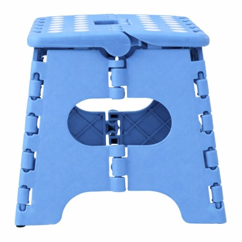LEAN Stołek Składany Podnóżek Stopień Taboret Antypoślizgowy Niebieski 24x19 cm