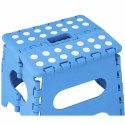 LEAN Stołek Składany Podnóżek Stopień Taboret Antypoślizgowy Niebieski 24x19 cm