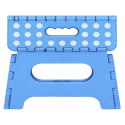 LEAN Stołek Składany Podnóżek Stopień Taboret Antypoślizgowy Niebieski 24x19 cm