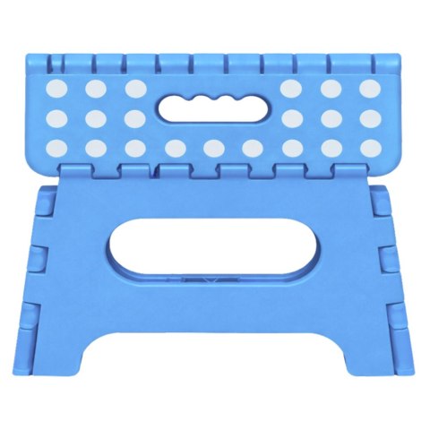 LEAN Stołek Składany Podnóżek Stopień Taboret Antypoślizgowy Niebieski 24x19 cm