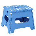 LEAN Stołek Składany Podnóżek Stopień Taboret Antypoślizgowy Niebieski 24x19 cm