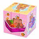 LEAN TOYS Kostka Układanka Logiczna Kapibara Edukacyjna Kolorowa 6x6 cm