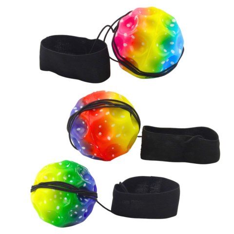 LEAN TOYS Piłka Do Odbijania Na Gumce Sensoryczna Z Wgłębieniami Kolorowa 6 cm