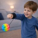 LEAN TOYS Piłka Do Odbijania Na Gumce Sensoryczna Z Wgłębieniami Kolorowa 6 cm
