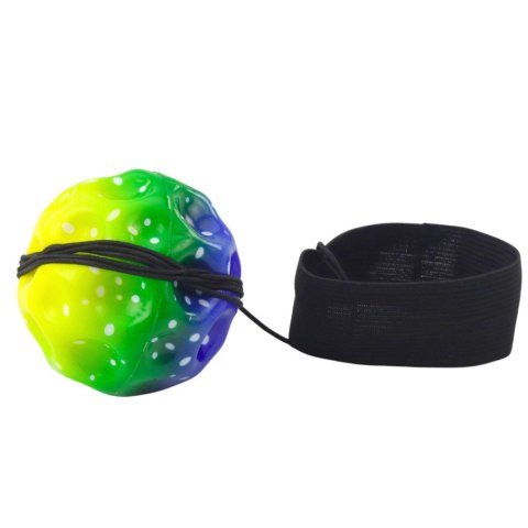 LEAN TOYS Piłka Do Odbijania Na Gumce Sensoryczna Z Wgłębieniami Kolorowa 6 cm