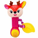 LEAN TOYS Pluszowa Grzechotka Jelonek Z Gryzakiem i Piszczałką Dla Niemowląt