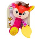 LEAN TOYS Pluszowa Grzechotka Jelonek Z Gryzakiem i Piszczałką Dla Niemowląt