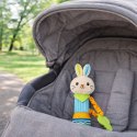 LEAN TOYS Pluszowa Grzechotka Zajączek Z Gryzakiem i Piszczałką Dla Niemowląt