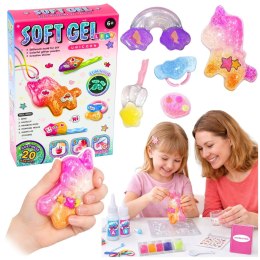 LEAN TOYS Zestaw Kreatywny DIY Żelowa Biżuteria Figurki Świecące w Ciemności