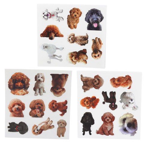 LEAN TOYS Zestaw Naklejki Z Pudelkami Pieski Do Ozdabiania Różne Motywy 54 szt.