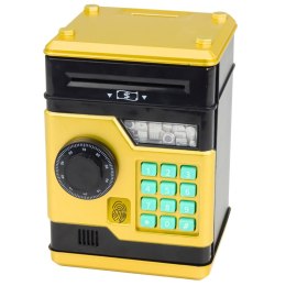 LEAN Toys Bankomat Sejf Elektroniczny Skarbonka Światła Dźwięki Kod PIN Złoty