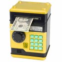 LEAN Toys Bankomat Sejf Elektroniczny Skarbonka Światła Dźwięki Kod PIN Złoty