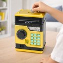 LEAN Toys Bankomat Sejf Elektroniczny Skarbonka Światła Dźwięki Kod PIN Złoty