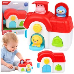 LEAN Toys Domek Interaktywny Edukacyjny Dla Malucha Wyskakujące Zwierzątka