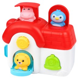 LEAN Toys Domek Interaktywny Edukacyjny Dla Malucha Wyskakujące Zwierzątka