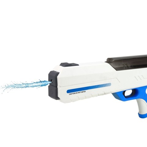 LEAN Toys Elektryczny Pistolet Karabin Na Wodę Biało-Niebieski Zasięg 10 m 320 ml