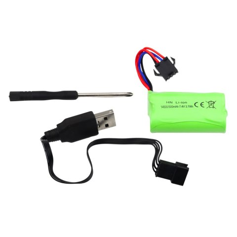 LEAN Toys Elektryczny Pistolet Karabin Na Wodę Biało-Niebieski Zasięg 10 m 320 ml