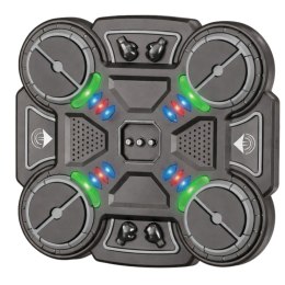 LEAN Toys Interaktywna Tarcza Bokserska Muzyczna Światła LED 3 Poziomy Czarna