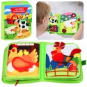 LEAN Toys Książeczka Edukacyjna Sensoryczna Dla Dzieci Farma 20 Aktywności