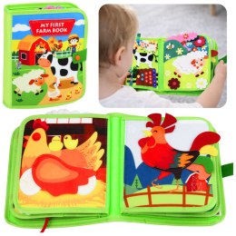 LEAN Toys Książeczka Edukacyjna Sensoryczna Dla Dzieci Farma 20 Aktywności