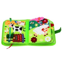 LEAN Toys Książeczka Edukacyjna Sensoryczna Dla Dzieci Farma 20 Aktywności